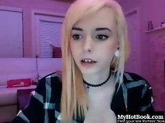 Blonde, Masturbation, Solo, Adolescente, Webcam