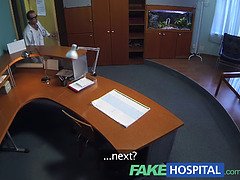Blonde patient with a fever gets a hardcore fuck in fakehospital POV