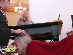 Brandi Love & Kenzie Reeves get down and dirty in a Halloween FFM with Juan El Caballo Loco