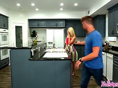 Elsa Jean gives a Thanksgiving-worthy blowjob and handjob, then gets a hot creampie