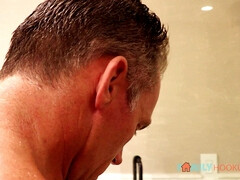 18, 素人, 浴室, ベッドルーム, なめる, シャワー, スパンキング, 濡れ