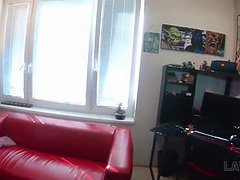 Watch GF Chloe Lamur use her massive tits & tight pussy in jail while guard is away
