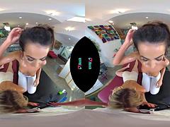 Dreidimensional, Tussi, Grosse titten, Blasen, Braunhaarige, Milf, Pov, Titten