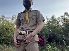 Verga grande, Corridas, Gay, Masturbación, Al aire libre, Público, Adolescente, Tailandés