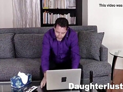 Stepdad nails his stepdaughter's cam girl in taboo action