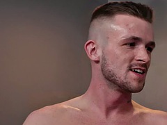 Jock bounces off his best friend with passionate anal