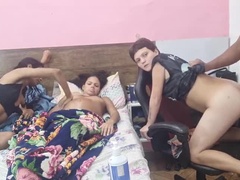 Group Sex Orgy with Bebes Vagabundas - Blowjob, Handjob & Doggy Style in HD