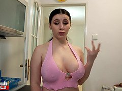 デカパイ, 茶髪の, ぽちゃ, バック, Hd, オーガズム, いじめ, オッパイの