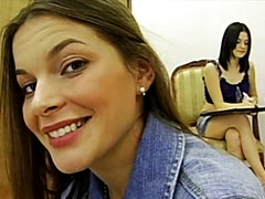 素人, フェラチオ, 茶髪の, 手コキする, なめる, オナニー, ハメ撮り, ティーン