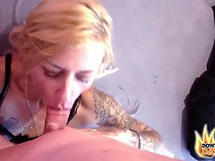 ブロンド, フェラチオ, イく瞬間, イマラチオ, 熟年, 淫乱熟女, 母, 叫ぶ