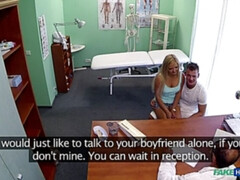 Enthousiasteling, Stel, Sperma, Vriendin, Verpleegster, Kantoor, Uniformpje, Bekijker