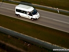 Bruinharig, Schattig, Lul, Harig, Orgasme, Buiten, Kousen, Trio