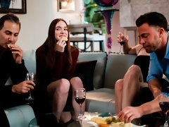 Arsch, Blasen, Braunhaarige, Hundestellung, Küssen, Dürr, Entkleiden, Jungendliche (18+)