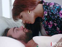 フェラチオ, 茶髪の, エロ熟女, イマラチオ, 母, オマンコ, 叫ぶ, 義母