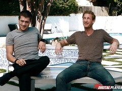 Mamada, Corridas faciales, Lamidas, Al aire libre, Piscina, Coño, Cabello corto, Tetas