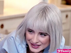 ブロンド, フェラチオ, バック, ハードコア, 姉妹, 禁句, ティーン, 三人
