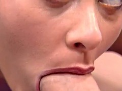 Grote lul, Blond, Pijpbeurt, Sperma shot, Moeder die ik wil neuken, Vrouw