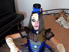 Sucer une bite, Brunette brune, Tir de sperme, Faciale, Seins naturels, Petite femme, Chatte, Russe