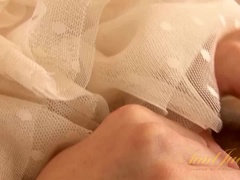 Anna Joy fingers her wet pussy for AuntJudys.com