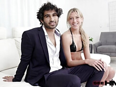 18 años, Verga grande, Rubia, Mamada, Estilo perrito, Tetas naturales, Adolescente, Tetas