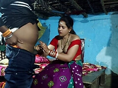 Hot Bengali Housewife Sona Bhabhi Fucked Hard at Home, Red Blouse Removed & Boobs Sucked