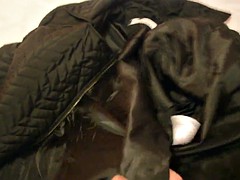 friends wife Jacket, sneaky wank and cum