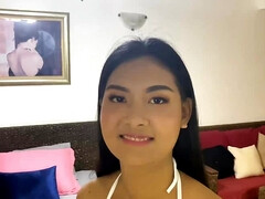 Enthousiasteling, Aziatisch, Lieveling, Pijpbeurt, Bruinharig, Interraciaal