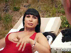 Anal, Sucer une bite, Brunette brune, Européenne, De plein air, Réalité, Rasée