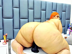 ぽっちゃり, ディルド, ラティーナ, オナニー, 馬乗り, 一人, オッパイの, おもちゃ