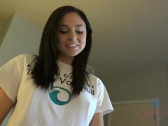 Brunette brune, Pieds, Petite amie, Fille latino, Petite femme, Pov, Rasée, Tatouage