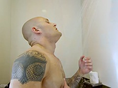 アジア人, 捕まる, ゲイ, 下着, シャワー