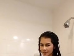 Asiatique, Gros cul, Brunette brune, Conversation vulgaire, Érotique, Souple, Lingerie, Chatte