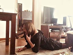 Schönheit, Grosser schwanz, Blasen, Crossdresser, Dildo, Schwarz, Solo, Jungendliche (18+)