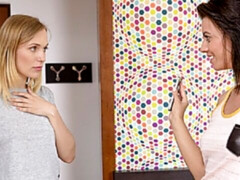 デカ尻, キス, レズビアン, なめる, オナニー, オマンコ, ガリガリ, オッパイの