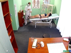 Amateur, Médico, Lamidas, Oficina, Coño, Uniforme, Voyeur