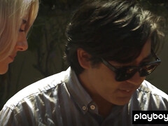 デカパイ, ブロンド, 淫乱熟女, 自然山雀, アウトドア, ガリガリ, ソフトコア, ティーン