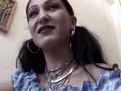 Her Body Is Perfect - Big tits, perky tits brunette hoe in vintage solo masturbation