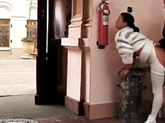 Enthousiasteling, Kont, Bruinharig, Stel, Buiten, Panty, Openbaar, Realiteit