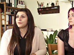 First-year students - Maria M and Julie pamper themselves with an extensive oil massage with a pleasurable climax