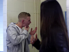 浴室, デカ尻, 黒人, ブーツ, 指いじり, ジーンズ, レザー, なめる