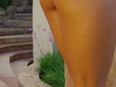 Cul, Noire, Pieds, Doigter, Masturbation, Orgasme, Chatte, Nénés