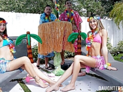 Foursome session with two hotties Mackenzie Mace and Mae Milano