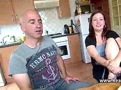 Enthousiasteling, Anaal, Mooie dikke vrouwen, Mollig, Stel, Sperma in gezicht, Vriendin, Kousen