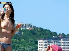 Pale nudist teenagers secretly filmed