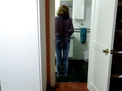 浮気する, 人妻の, 巨大, ジーンズ, ラティーナ, 熟年, 淫乱熟女, 赤毛