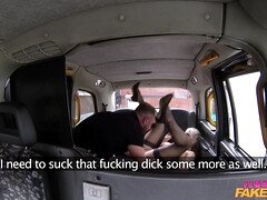 Busty female taxi driver fucks hung dude