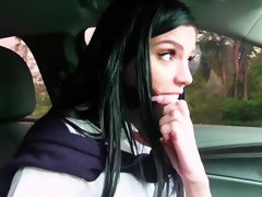 素人, 黒人, フェラチオ, 車, カップル, バック, 自然山雀, 剃毛