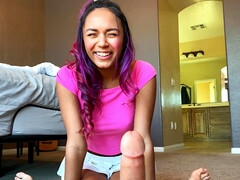 Pijpbeurt, Zwart, Fetisj, Vrijster, Rijden, Geschoren, Tiener, String