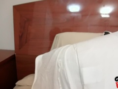 Leie, Arsch, Schlafzimmer, Paar, Hundestellung, Masturbation, Natürlichen titten, Realität