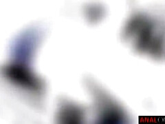 In den arsch, Aus dem arsch in den mund, Schwarz, Blasen, Braunhaarige, Hundestellung, Klaffend, Dürr